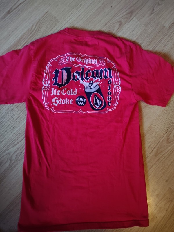 Volcom Ice cold Stoke Beer Graphic T-shirt Men S Red Short Sleeve