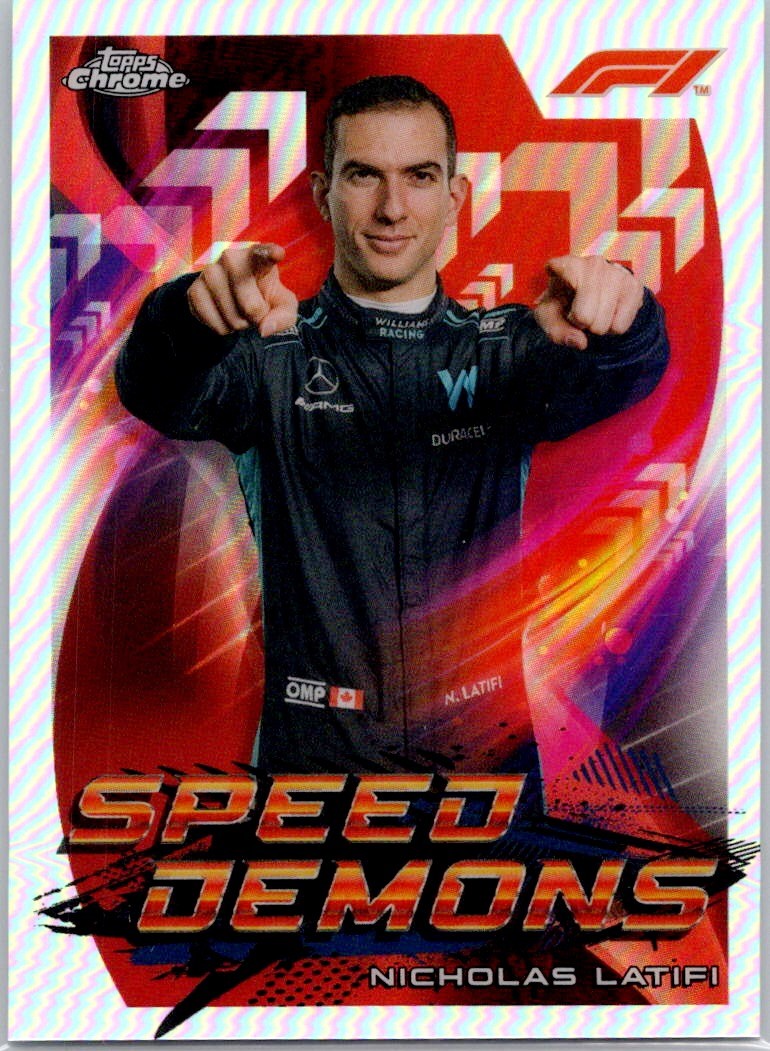 2022 Topps Chrome Formula 1 Speed Demons #SD-NL Nicholas Latifi Williams Racing