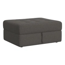 Picket House Furnishings Harleigh Storage Ottoman in Palmer Plus Ash