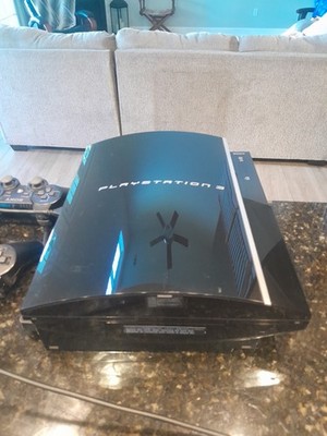 Sony PlayStation 3 320GB Black Console Gaming System WORKING - Fat PS3 #CECHH01