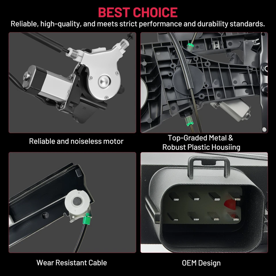 Front Left Window Regulator W/8Pin Motor For Ford Expedition Navigator 2007-2017 Foto 2 de 4