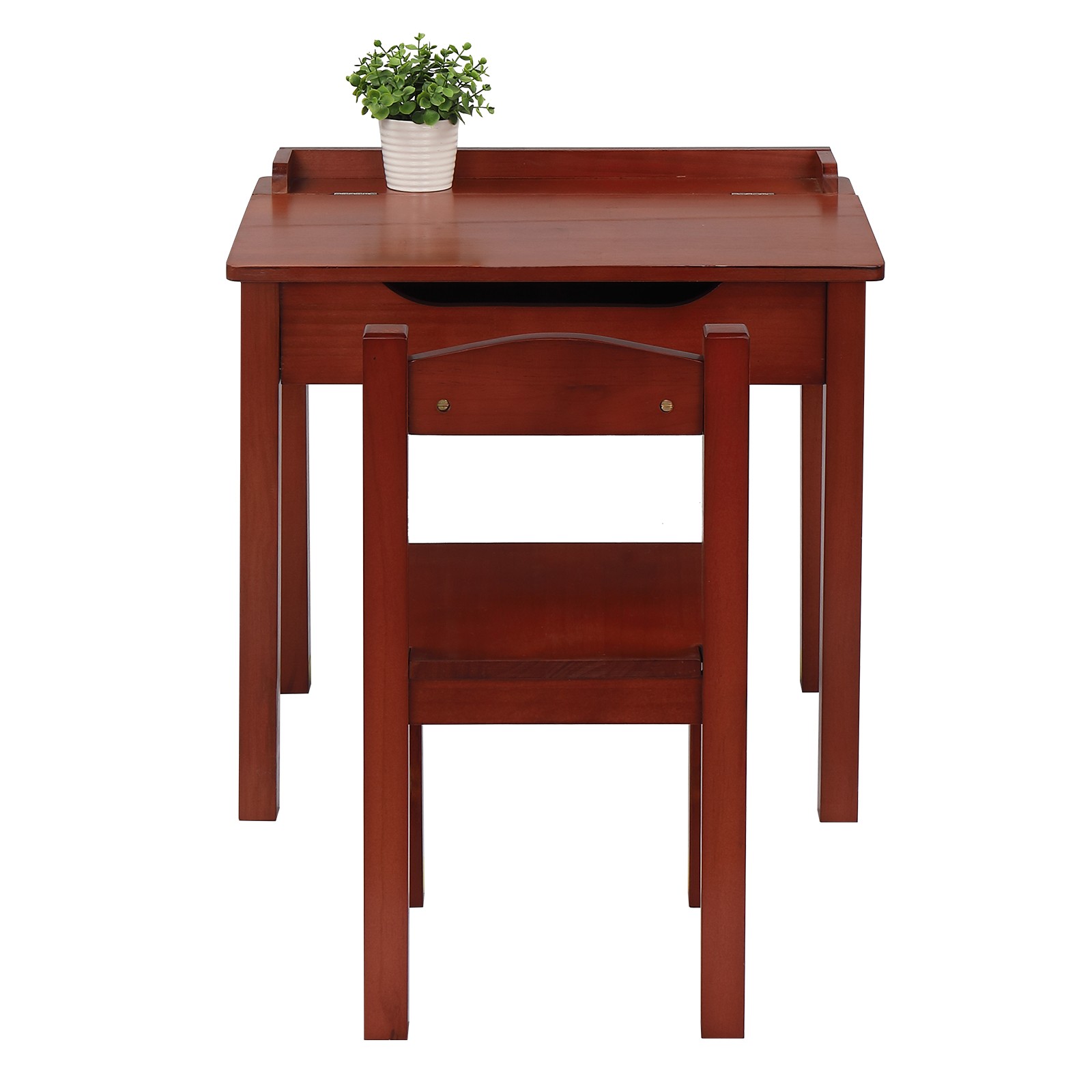 New Flip Top Kids Table and Chair Set Wood Activity Table Set with Storage Space