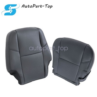 For 07-2014 Cadillac Escalade 2nd Row Driver Bottom & Top PERF Seat Cover Black