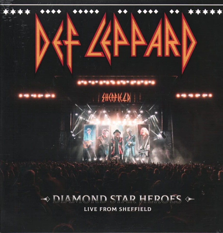 Def Leppard Diamond Star Heroes Live From Sheffield double LP vinyl Europe - Image 2 of 3