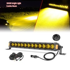 12 Amber Led Work Light Bar Single Row Spot Flood Offroad For Ram 4wd Dt Wiring 12 Amber Led Work Light Bar Single Row Spot Flood Offroad For Ram 4wd Dt Wiring