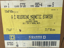 NEW BOX Square D Reversing Motor Started Series A Size 0 STARTER 8736SBO4S