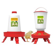 Chick Feeder and Waterer Kit, Top Fill 1.5kg Chick Feeder and 1.5L Chick Wate...