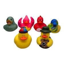 Lot Of 6 Rubber Duck Jeep Ducking Bath Toys 2  