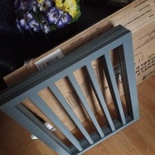 Folding Dog Gate 3 4 Wood Panel Freestanding Pet Fence Playpen Safety Doorway UK
