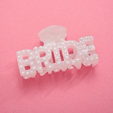 Bridesmaid Hair Clips Pearl Claw Large Trendy Wedding Accessory Thick Hair