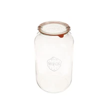 Weck Jars 776 101.4 fl. oz Wide-Mouth Barrel Jar | Large Glass Jar Storage fo...