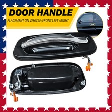 Front Exterior Door Handle Outside Black Chrome For Cadillac Chevrolet GMC 2-10x