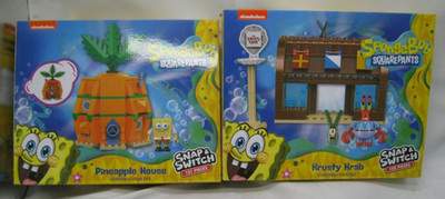 2 NEW SEALED Snap switch  Nickelodeon SpongeBob Construction Sets GREAT GIFT