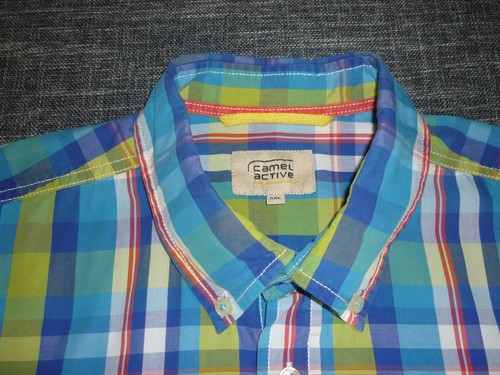 CAMEL ACTIVE Camisa Hombre Manga Corta Algodón Multicolor Cuadros T.XXL/2XL TOP - Imagen 7 de 12