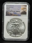 NGC MS70 2015 American Silver Eagle One Dollar Silver Coin -424