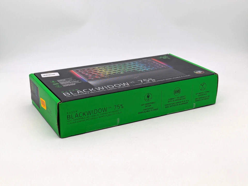 Razer BlackWidow V4 75% Wired Orange Switch Mechanical Gaming Keyboard | Black - Image 2 of 4