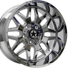 20" Chrome Lonestar Renegade Wheels 20x10 5x150 -25mm Toyota Tundra 07-21