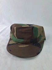 Authentic Military Hat Cap Utility Woodland Camouflage, Pattern Type II MEDIUM