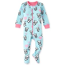 D3 NWT {6-9M} The Children's Place PANDA LOVE Snug Footed Sleeper Pajamas
