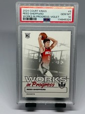 2024-25 Court Kings - Works in Progress Reed Sheppard #8 Violet /49 (RC) PSA 10