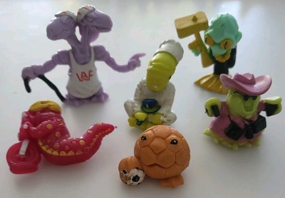 6 x Vintage P.E.T. Aliens PVC Mini 1993 Vivid Imaginations Figures 