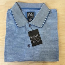 Jos A Banks Traveler Mens Size XL Blue Golf Polo Shirt 100 Cotton NWT