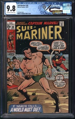 Marvel Comics Sub-Mariner #30 10/70 FANTAST CGC 9.8 Off-White to White Pages