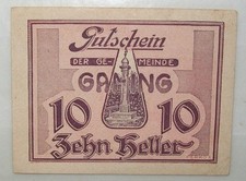 N°17V BANKNOTE OSTERREICH GUTSCHEIN 1920