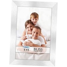 Picture Frame - Engineered Wood, Bliss Collection 4x6 Silver