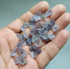 Superb Lovely Blue Iolite Raw 40 Pcs Lot Size 10-12 MM Crystal Loose Gemstone