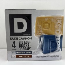 Duke Cannon Supply Co. Big Ass Brick of Soap 10oz, 4-pk Midnight Swim Sawtooth