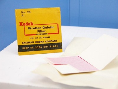 Kodak WRATTEN Number 25 A RED FILTER For B&W Contrast 2''x2''