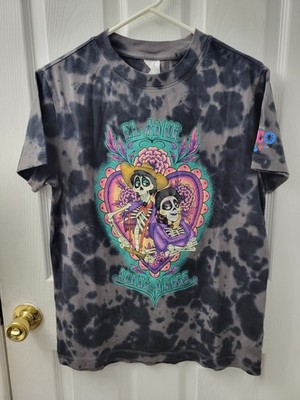 Disney Pixar Coco El Amor Nunca Muere T-Shirt Adult XS Black/Dark Gray NWOT 