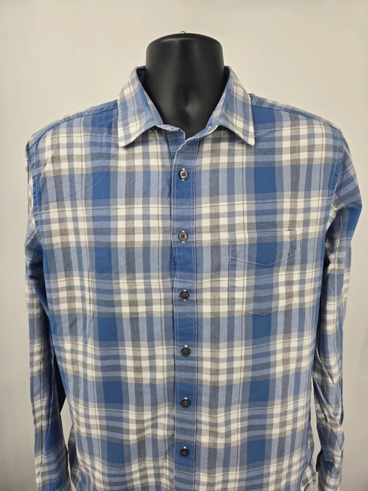 Untuckit Dress Shirt LT Large TALL Blue Plaid Business Long Sleeve Men - Image 2 of 4