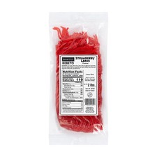 Candy Bebeto Strawberry Licorice Laces - Red Shoestring Licorice Laces for Br...