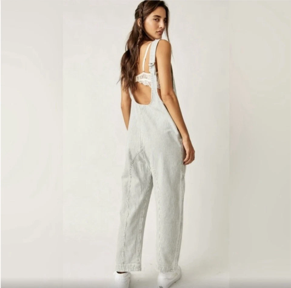 Nuevo con etiquetas Mono Free People High Roller Railroad a Rayas (Talla: Pequeño) Venta al por menor $128 Foto 3 de 4