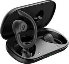 Open Ear Headphones, Open Ear True Wireless Earbuds Bluetooth 5.3, Earhooks IP65