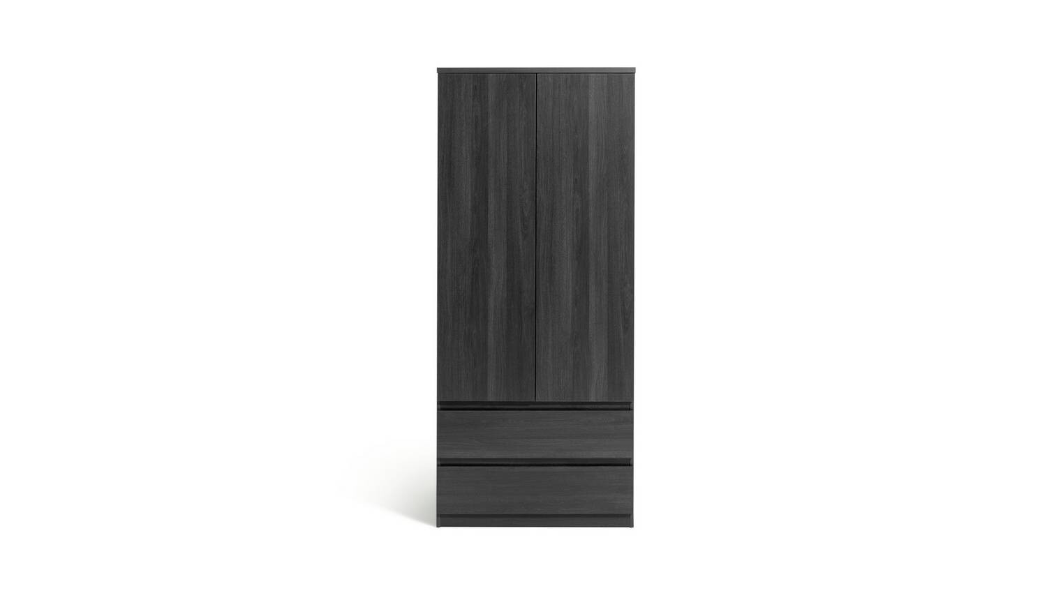 Habitat Jenson 2 Door 2 Drawer Wardrobe Black Brown eBay