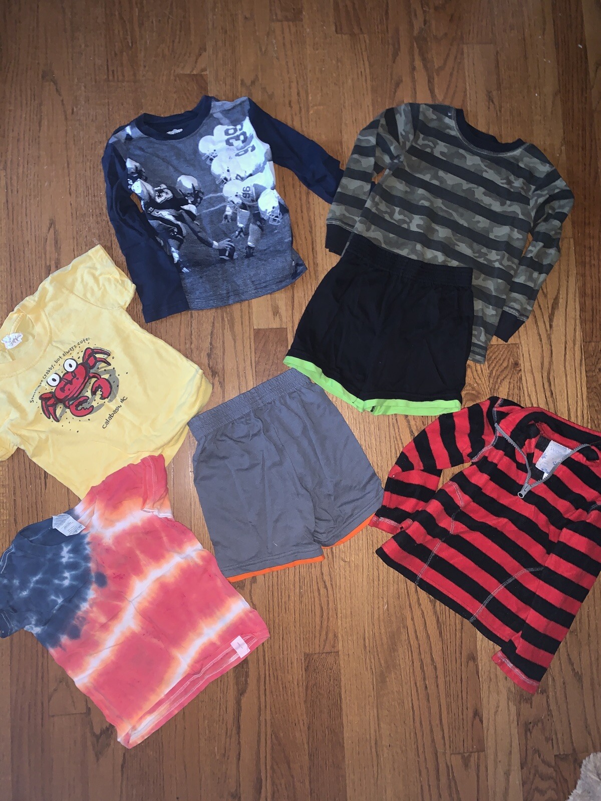 7 LOT Wonder Kids CALABASH NC Crab Fun USA PATRIOTIC football Shirts 3T ❤️tb11j1