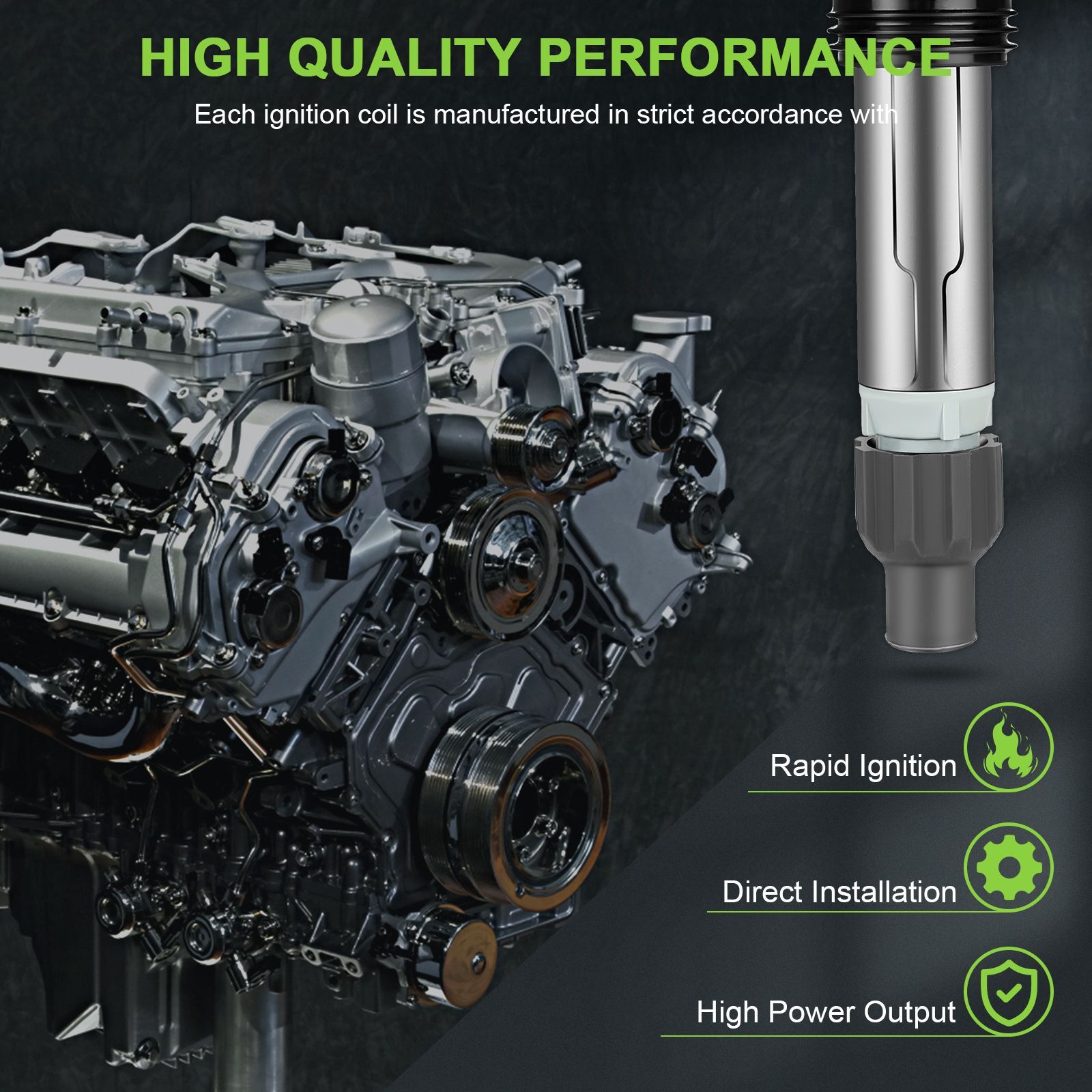 6 For 2010-2015 Chevrolet Camaro 3.6L V6 Ignition Coil & Spark Plug