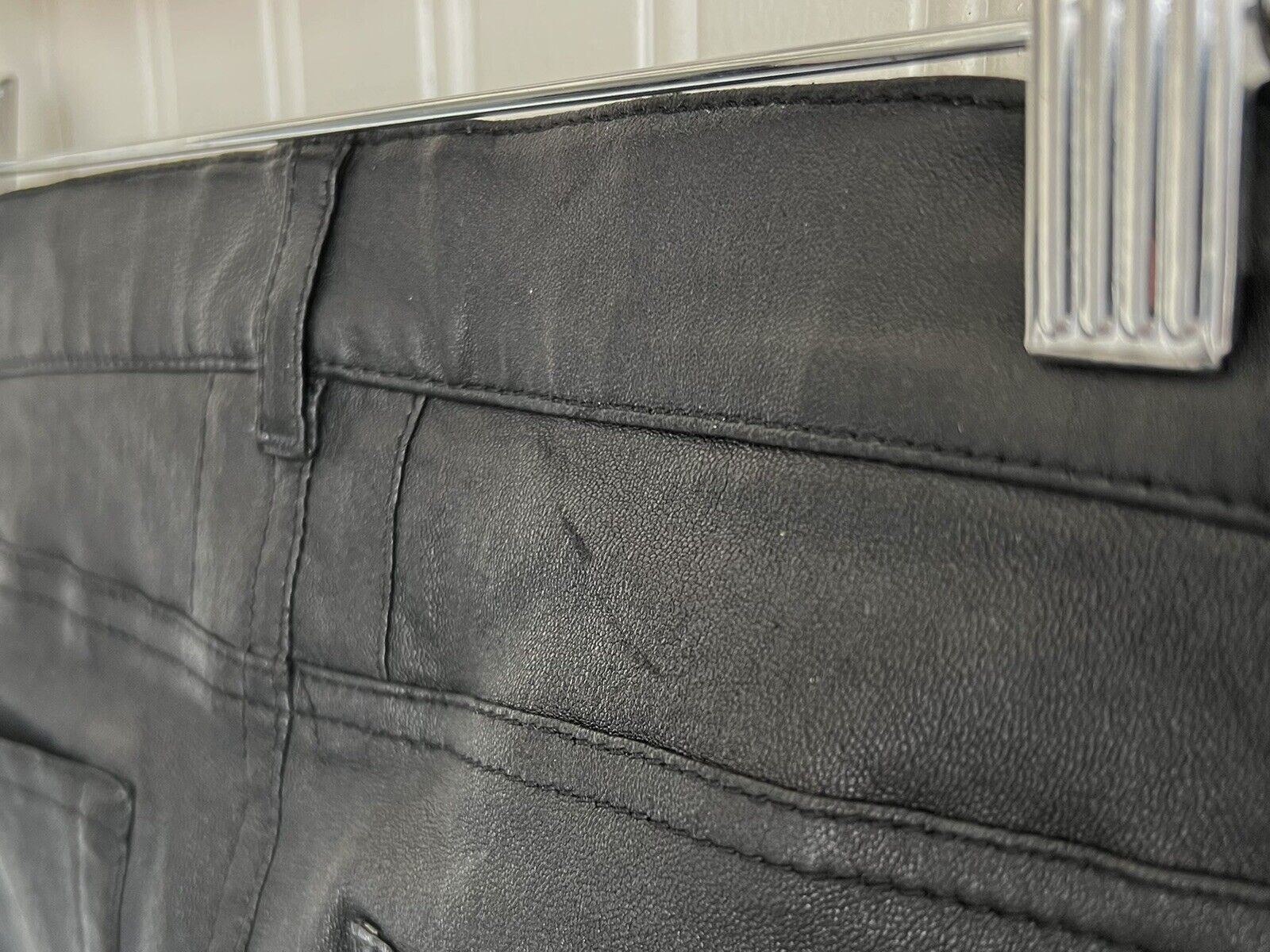Saint Laurent Black Lambskin Skinny Trousers Leat… - image 11