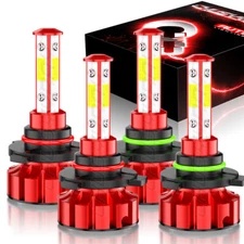 For Jeep Grand Cherokee 2005-2010 - 4PC White LED Headlight Hi Lo Beam Bulbs Kit