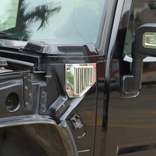 Fits For HUMMER H2 FRONT HOOD & SIDE AIR INTAKE VENT COVERS CHROME 2003-2009 US - Picture 9 of 24