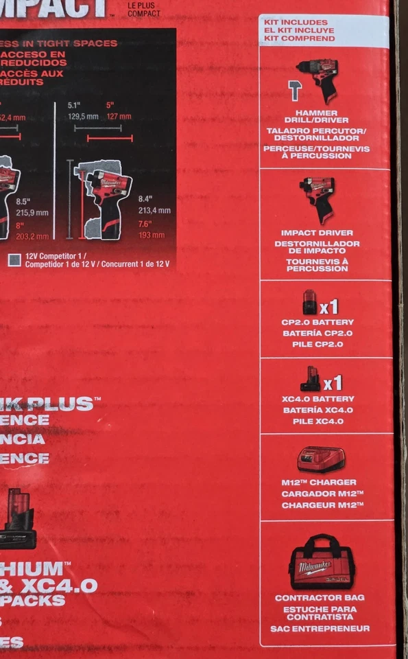 Milwaukee 3497-22 M12 FUEL Impact Driver And Hammer Drill 2-Tool Combo Kit 12V - Image 3 of 3