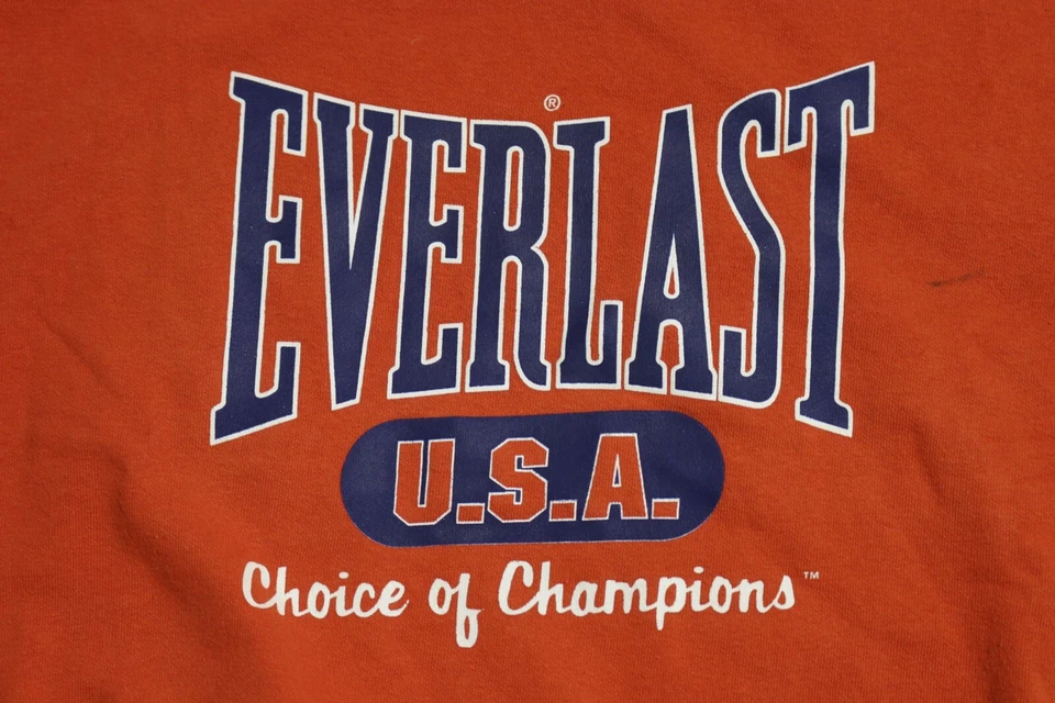 Vintage Everlast Sweater Mens Large Pullover Sweatshirt Orange - Image 2 of 4