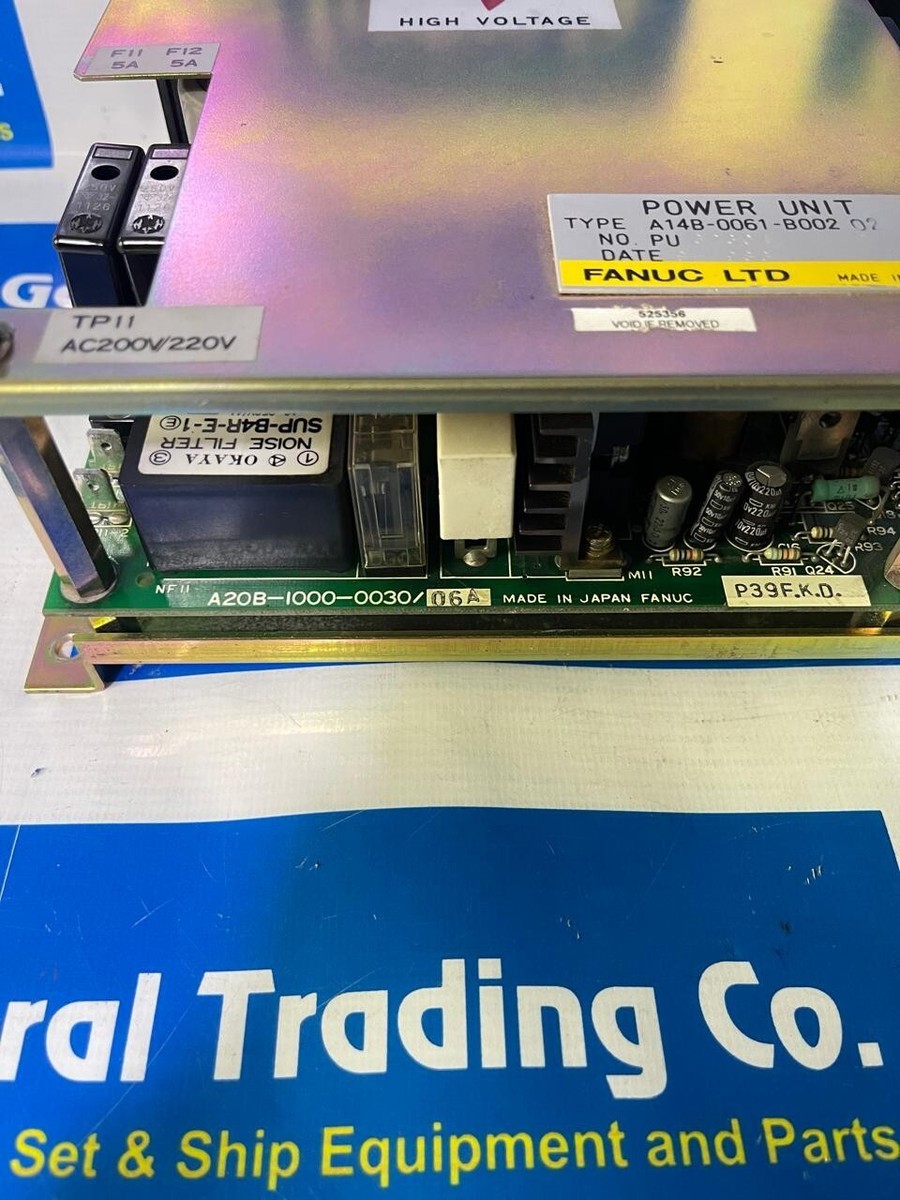 Fanuc A20B-1000-0030/06A PCB board with power unit A14B-0061-B002 