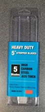 5 pack of 5 inch Kraft Tool Fc521 Scraper Strip Blade,Stiff, .035" Made In USA! 