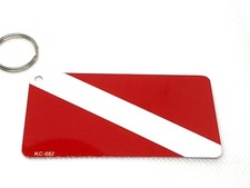 Dive flag keychain metal 1.5 X 3 gift idea Party stocking stuffer scuba 10