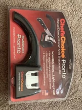 Chef'sChoice 464 Pronto Diamond Hone Manual Knife Sharpener For Serrated Lot D1