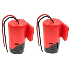 2X Li-ion Battery Adapter For M12 Milwaukee 12V Dock Power Bank Connector